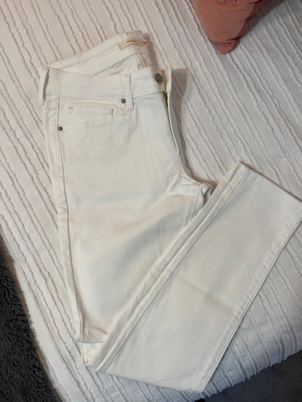 Levi's White Back Pocket Jeans